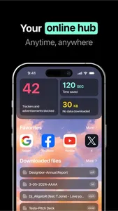 Jet browser - VPN + AdBlock screenshot 1