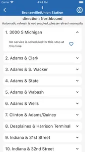 CTA Transit Tracker screenshot 2