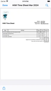 Time Sheet Creator screenshot 1