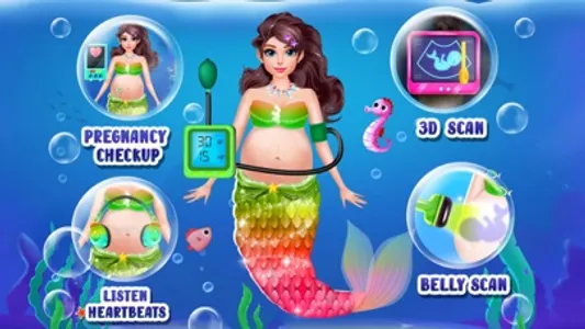Mermaid Mom & Baby Care Games screenshot 2