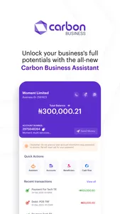 Carbon: A.I Business Banking screenshot 0