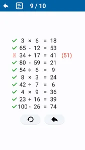 Math School (+ − × ÷) screenshot 3
