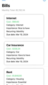 MoBills screenshot 1