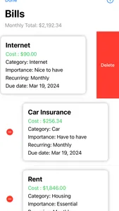 MoBills screenshot 2
