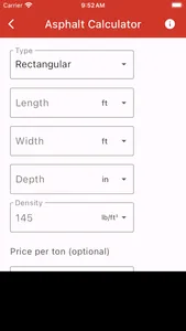 Asphalt Calculator Plus screenshot 1