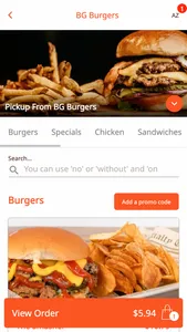BG Burgers App screenshot 2