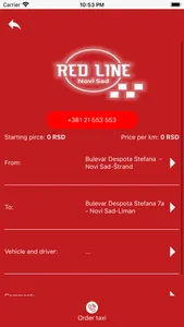 Crveni RedLine Taxi Novi Sad screenshot 6