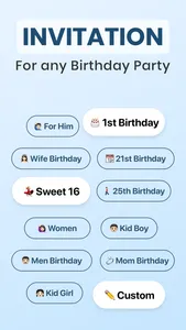 Birthday Invitation Maker ۬ screenshot 1