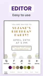 Birthday Invitation Maker ۬ screenshot 3