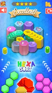 Hexa Sort Merge Puzzle Game 3D screenshot 4