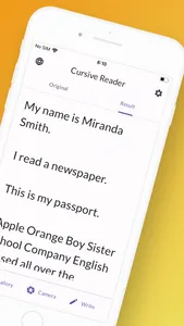 Cursive Writing Reader: Camera screenshot 1