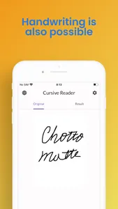Cursive Writing Reader: Camera screenshot 2