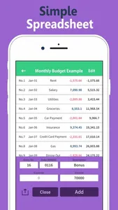 Budget Spreadsheet Calculator screenshot 0
