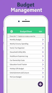 Budget Spreadsheet Calculator screenshot 1