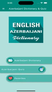 Azerbaijani Dictionary & Quiz screenshot 0