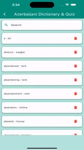 Azerbaijani Dictionary & Quiz screenshot 4
