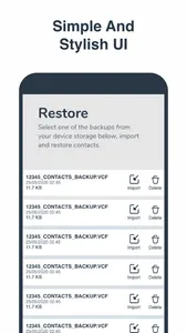Restore My Contacts: Backup screenshot 5