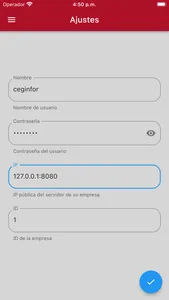 Control Horas Ceginfor screenshot 2