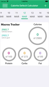 Calorie Deficit Calc & Counter screenshot 1