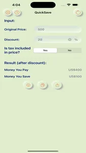 QuickSave: Discount Calculator screenshot 1