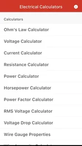 Electrical Calculator Plus screenshot 0