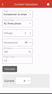 Electrical Calculator Plus screenshot 1