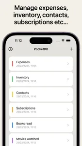 Database : PocketDB screenshot 1
