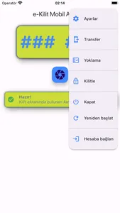 e-Kilit Mobil Anahtar screenshot 1