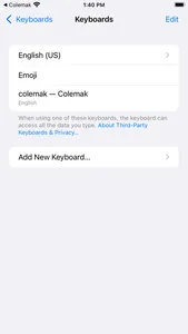Colemak screenshot 2