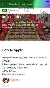 Brazil E-visa screenshot 1