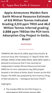 Appia Rare Earths & Uranium screenshot 3