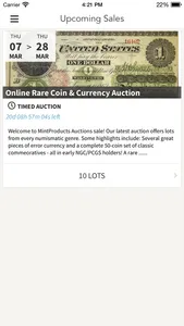 MintProducts Auctions screenshot 2