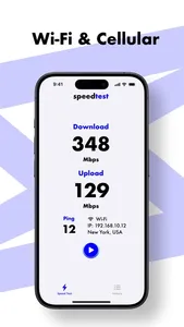 Speed Test - Wi-Fi & Cellular screenshot 1