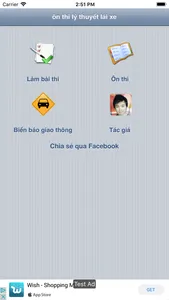 Ôn thi lý thuyết sát hạch ôtô screenshot 0