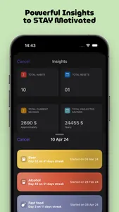 Bad Habit Tracker: Sober Clock screenshot 2