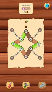 Wood Nut Screw Pin Jam Puzzle screenshot 0