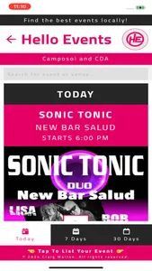 Hello Events screenshot 1