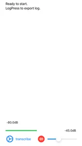 Transcribe on device screenshot 1