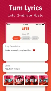 AI Music creator & Song writer screenshot 1