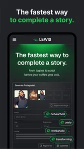Lewis AI – Create stories fast screenshot 0