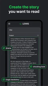 Lewis AI – Create stories fast screenshot 3