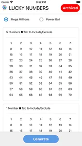 Lucky Numbers Generator screenshot 0
