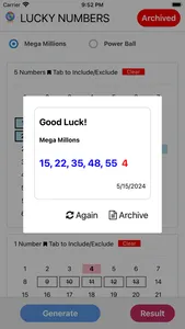 Lucky Numbers Generator screenshot 4