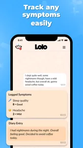 Symptom Tracker: Lolo Health screenshot 1