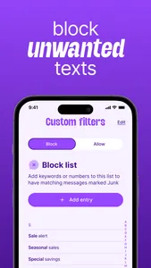 Blockr: SMS, Spam Text Blocker screenshot 1