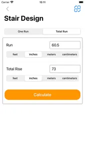 Stair Run and Rise Calculators screenshot 1