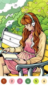 Granny Color By Number Game screenshot 2