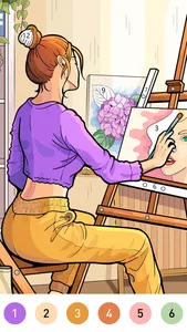 Granny Color By Number Game screenshot 3