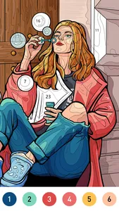 Granny Color By Number Game screenshot 4