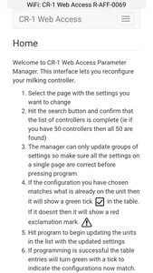 MilktechNZ CR-1 Web Access screenshot 1